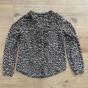 Karl Lagerfeld Leopard Printed Blouse in XS